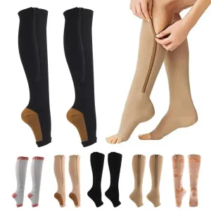 1 Pair zipper Compression Stockings (U CARE)
