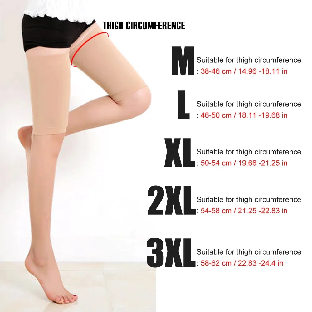 2 Pcs Thigh Compression Sleeves for Quad Groin Pain Relief and Injury Recovery