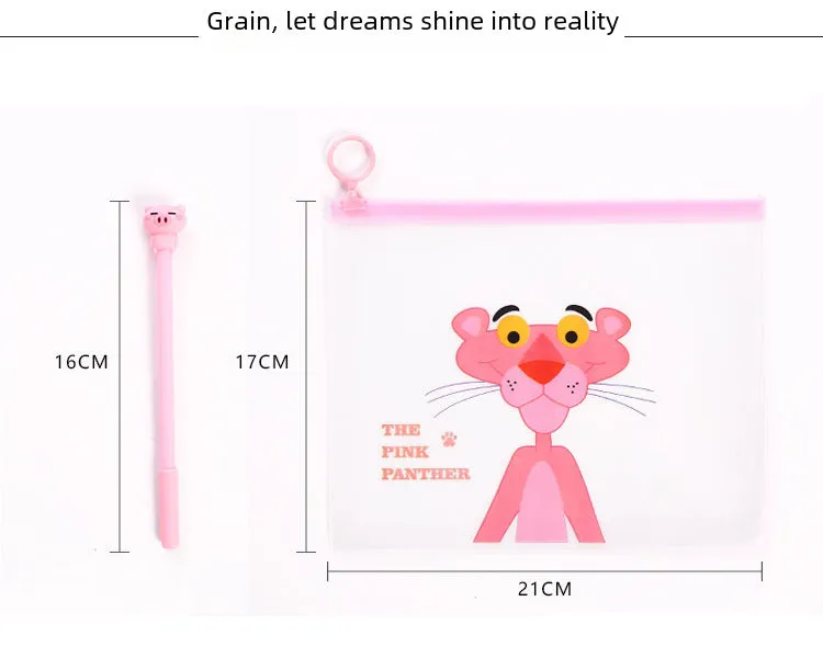 20-Piece Gel Pen Set with Pink Pen Bag