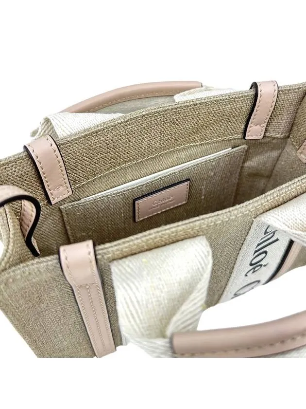 24SS Linen Woody Mini Tote Bag CHC22AP237I26