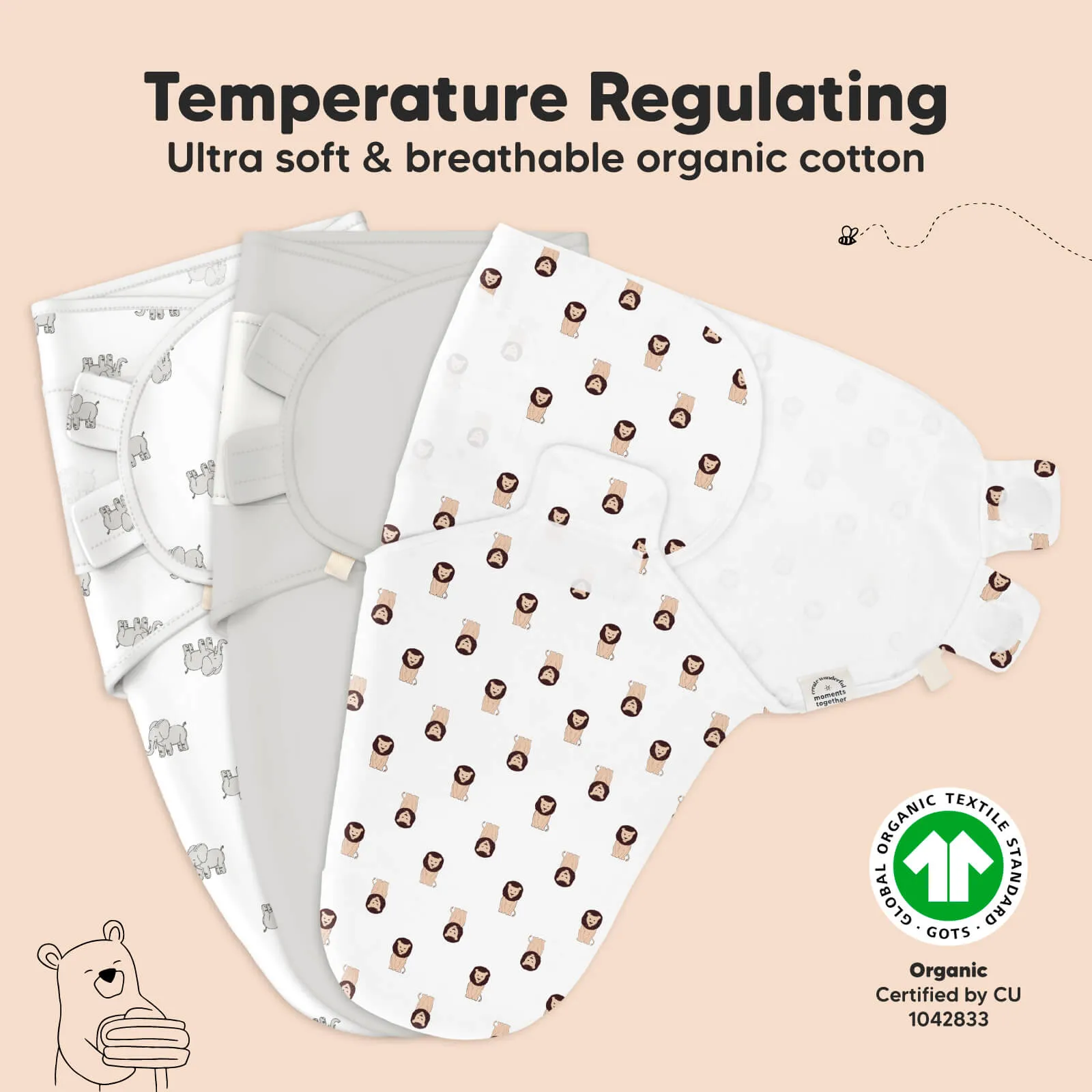 3-Pack Soothe Swaddle Wraps (The Wild 2)