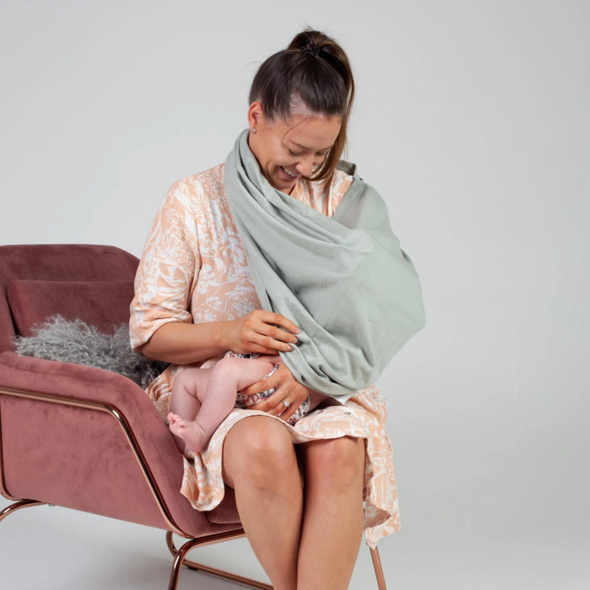5 in 1 Multi-Use Nursing Mama Cover - Sage Green