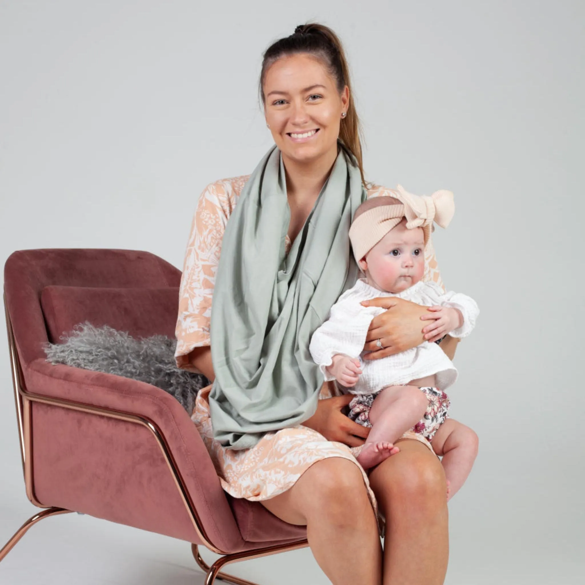 5 in 1 Multi-Use Nursing Mama Cover - Sage Green