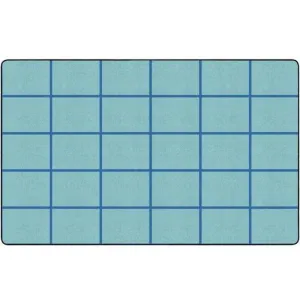 Aqua Marine Blue Classroom Rug