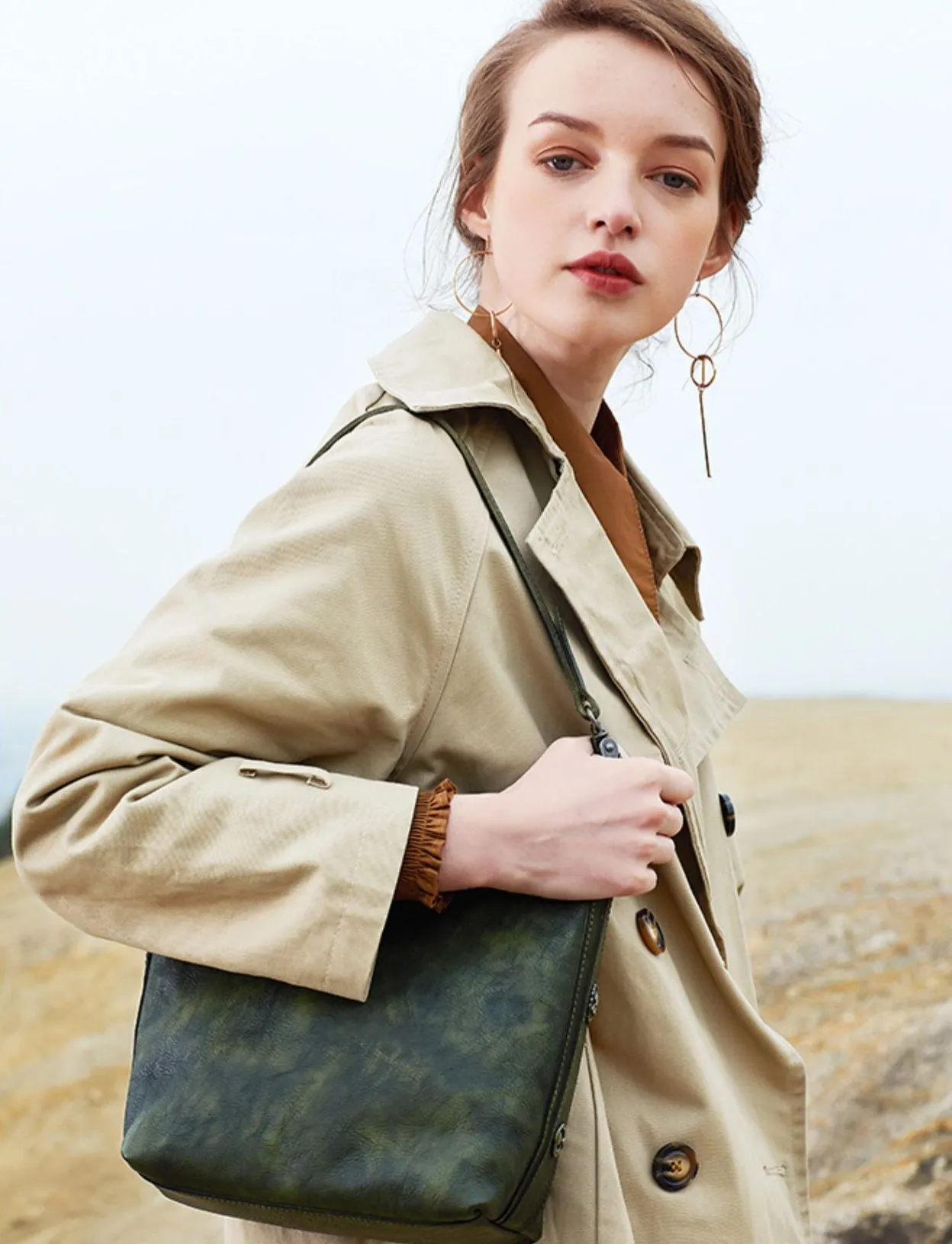 Best Brown Leather Womens Vintage Tote Handbag Handmade Tote Crossbody Purse for Ladies
