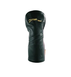 Black leather Driver Golf Headcover Pennant Logo