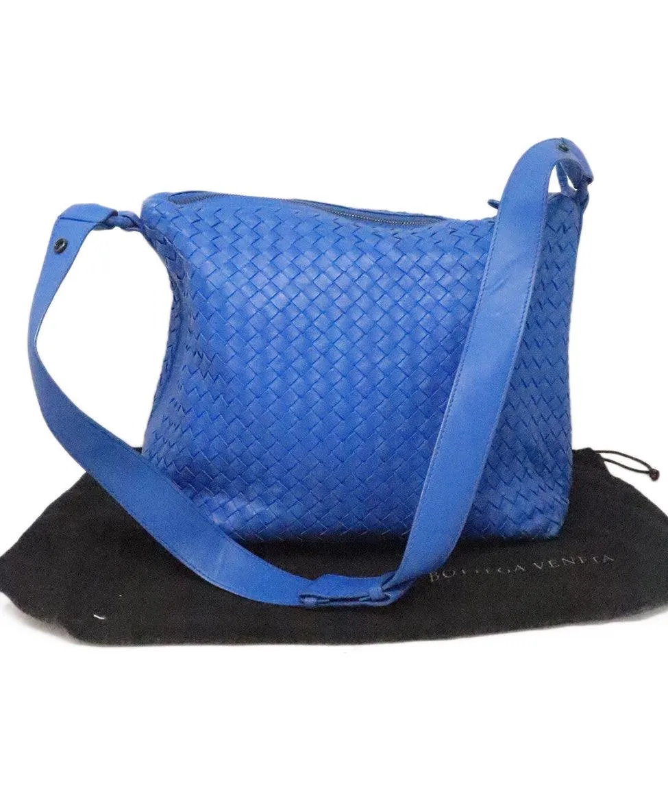 Bottega Veneta Royal Blue Woven Crossbody