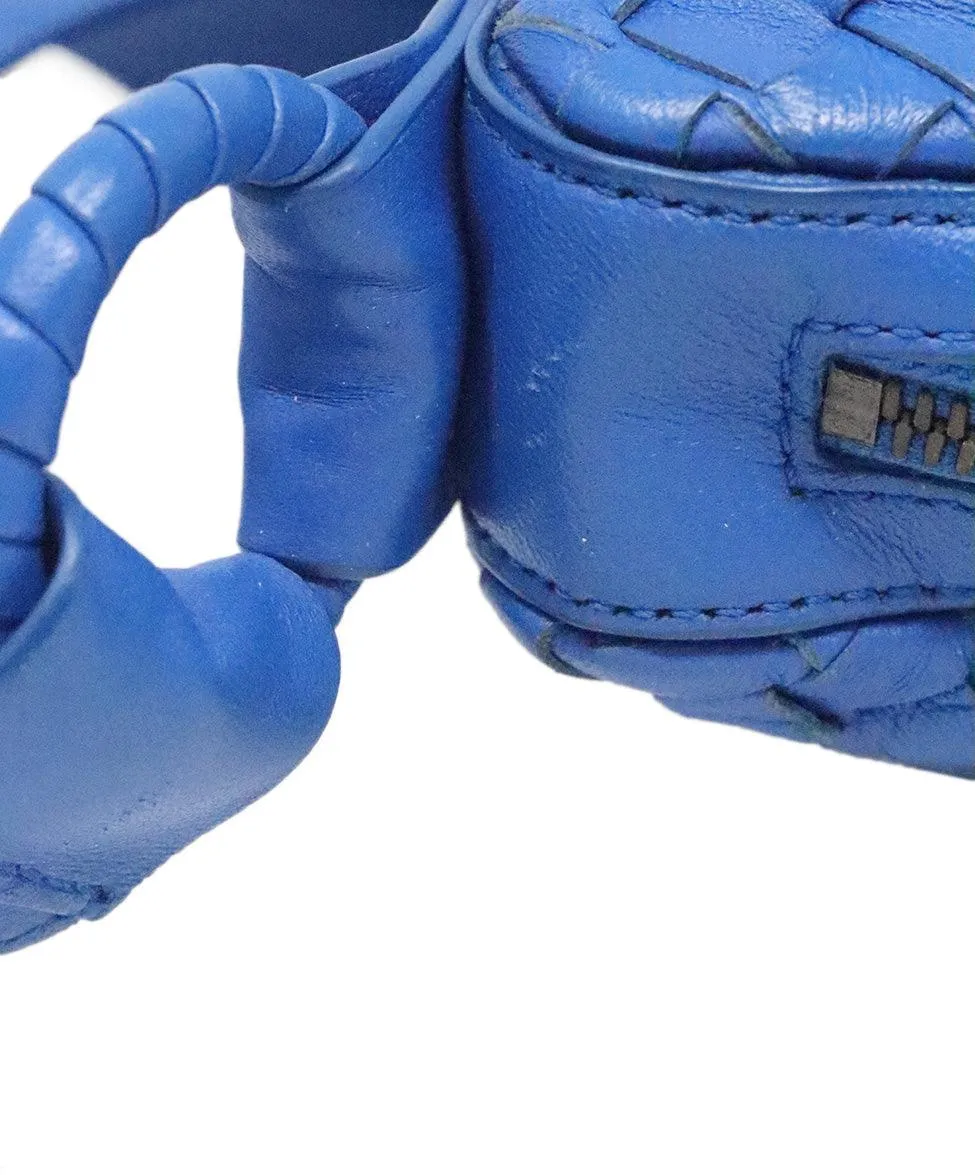 Bottega Veneta Royal Blue Woven Crossbody