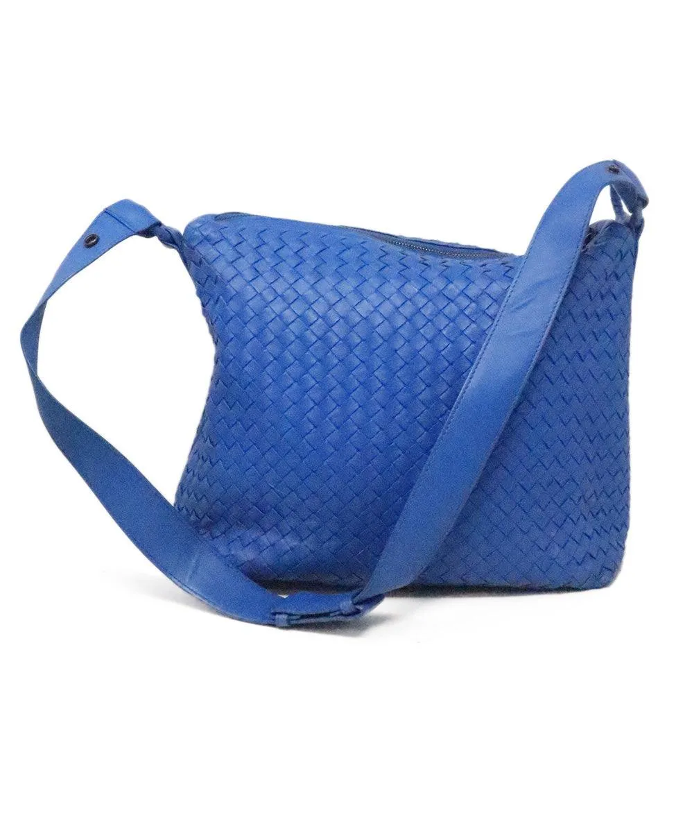 Bottega Veneta Royal Blue Woven Crossbody
