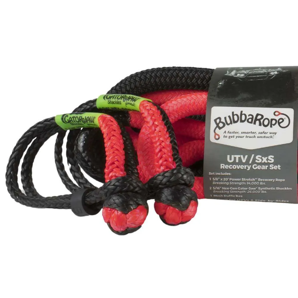 Bubba Rope 5/8" Off-Road UTV/SxS Recovery Gear Set - Red