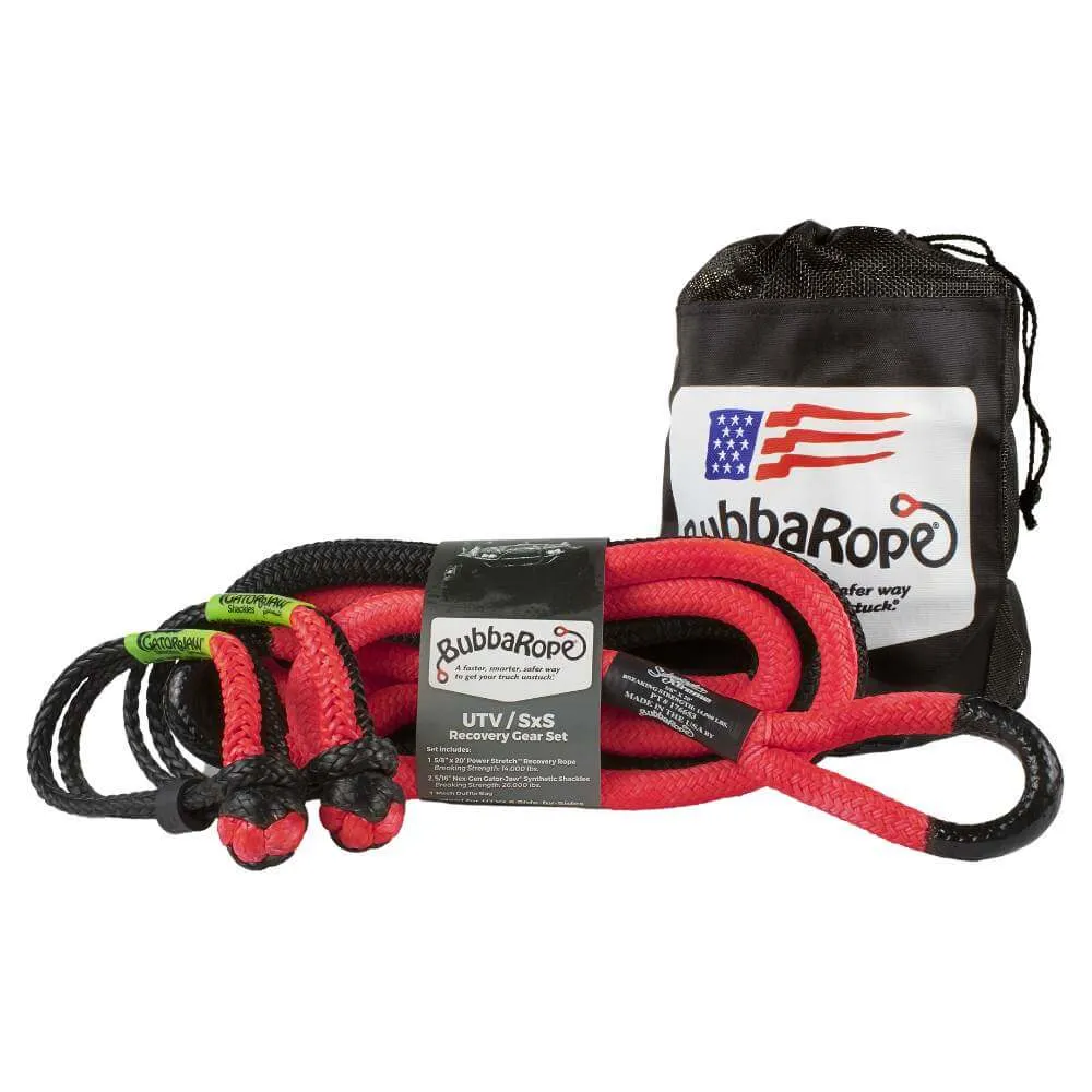 Bubba Rope 5/8" Off-Road UTV/SxS Recovery Gear Set - Red