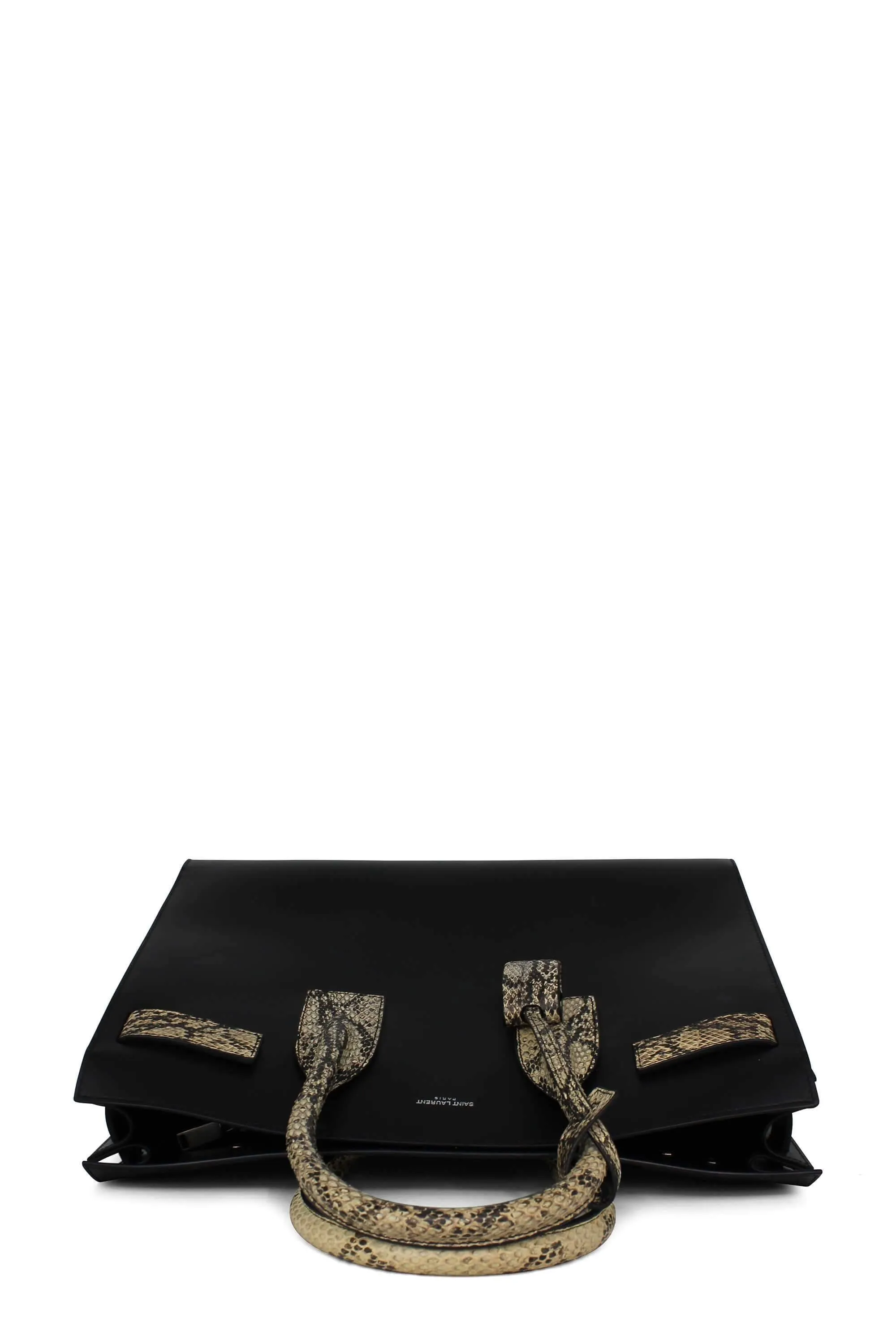 Classic Small Sac De Jour Python-trimmed Black