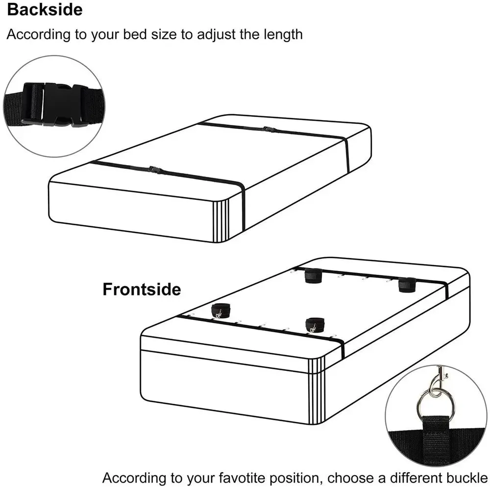 Complete Bed Restraint System BDSM Kit