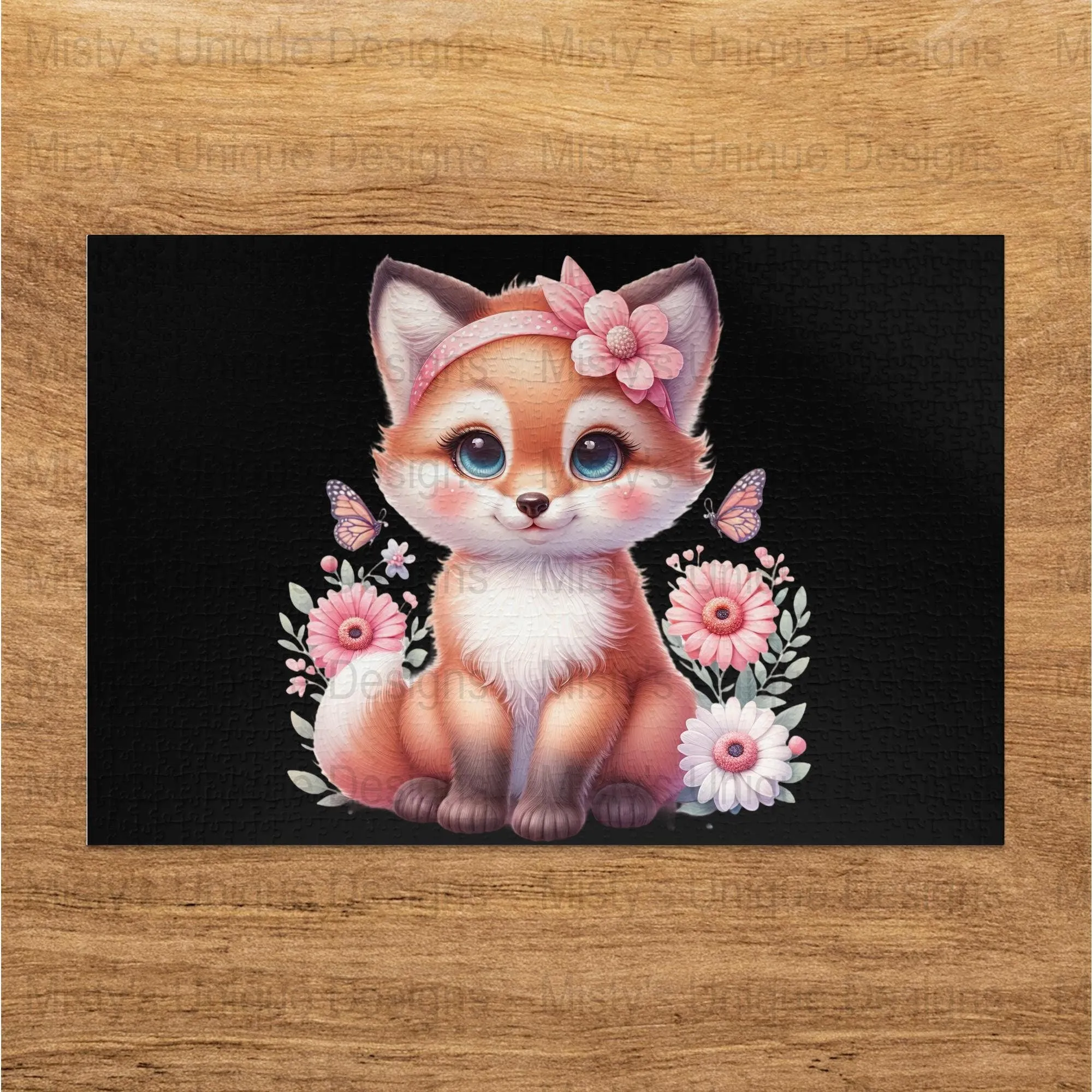 Cute Fox Clipart, Floral Woodland Animal PNG, Digital Download, Nursery Decor Art, Baby Shower Decoration, Girly Fox Illustration, Printable