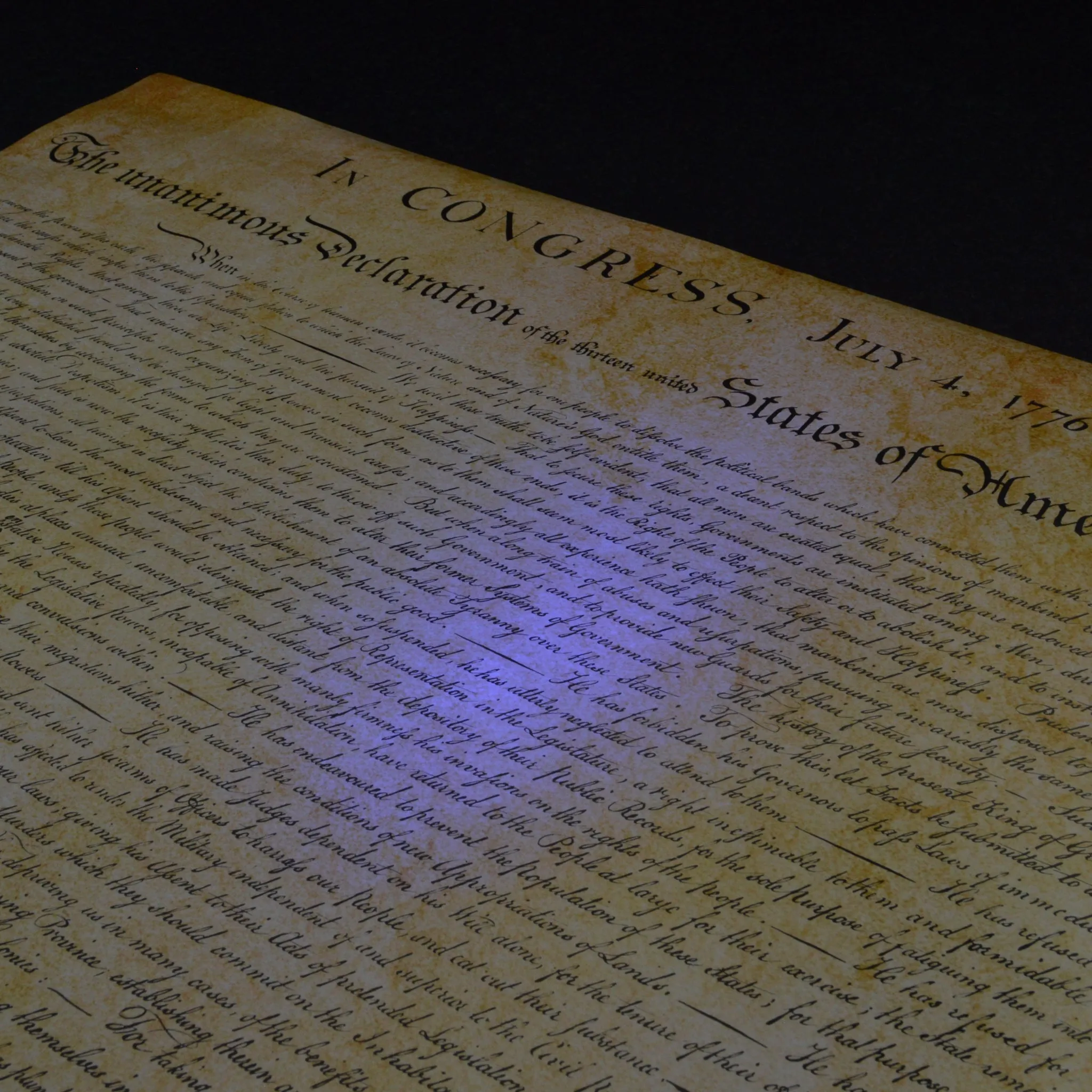 Declaration of Independence: Secret Code Document