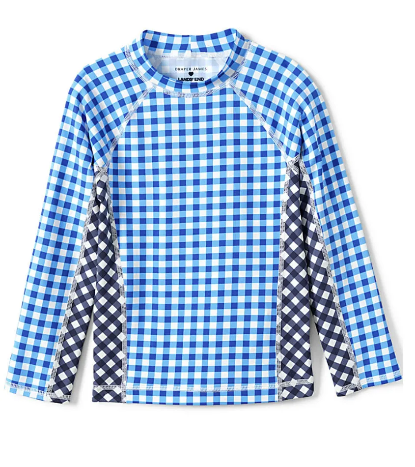 DJ x Lands' End Kids Mock Neck Rash Guard