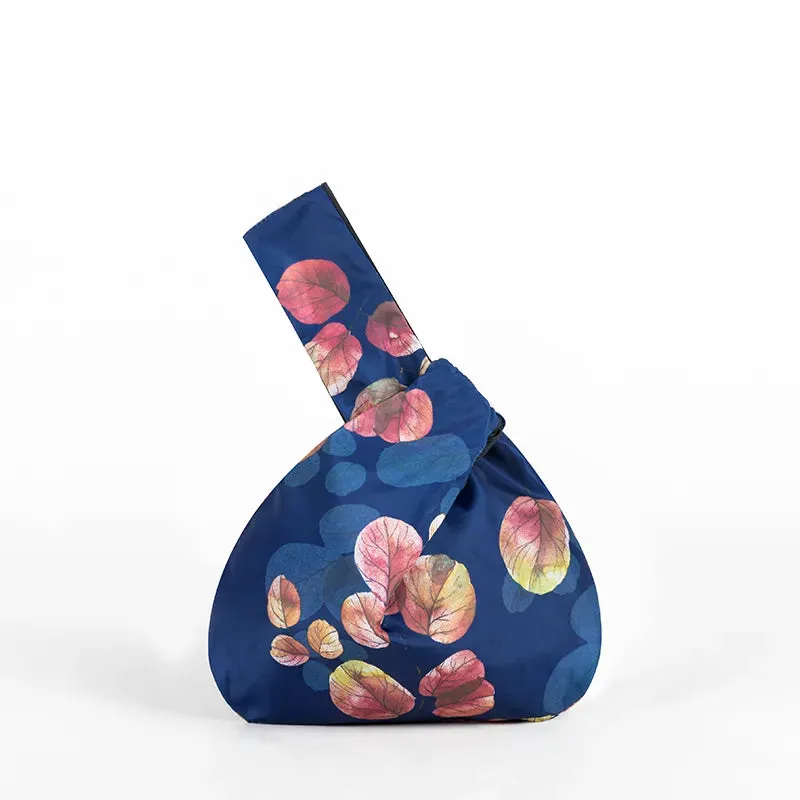 Japanese Inspired Knotted Linen/Canvas Wristlet