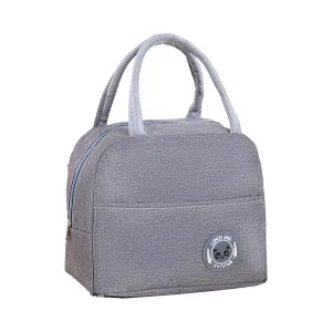 Kuber Industries Pack of 4 Lunch Bag | Lunch Bag for Office | Lunch Bag for College | Reusable Lunch Bag | Lunch Bag for Adults | Tiffin Lunch Bag with Handle | Plain | LYN12-NVY | Navy Blue