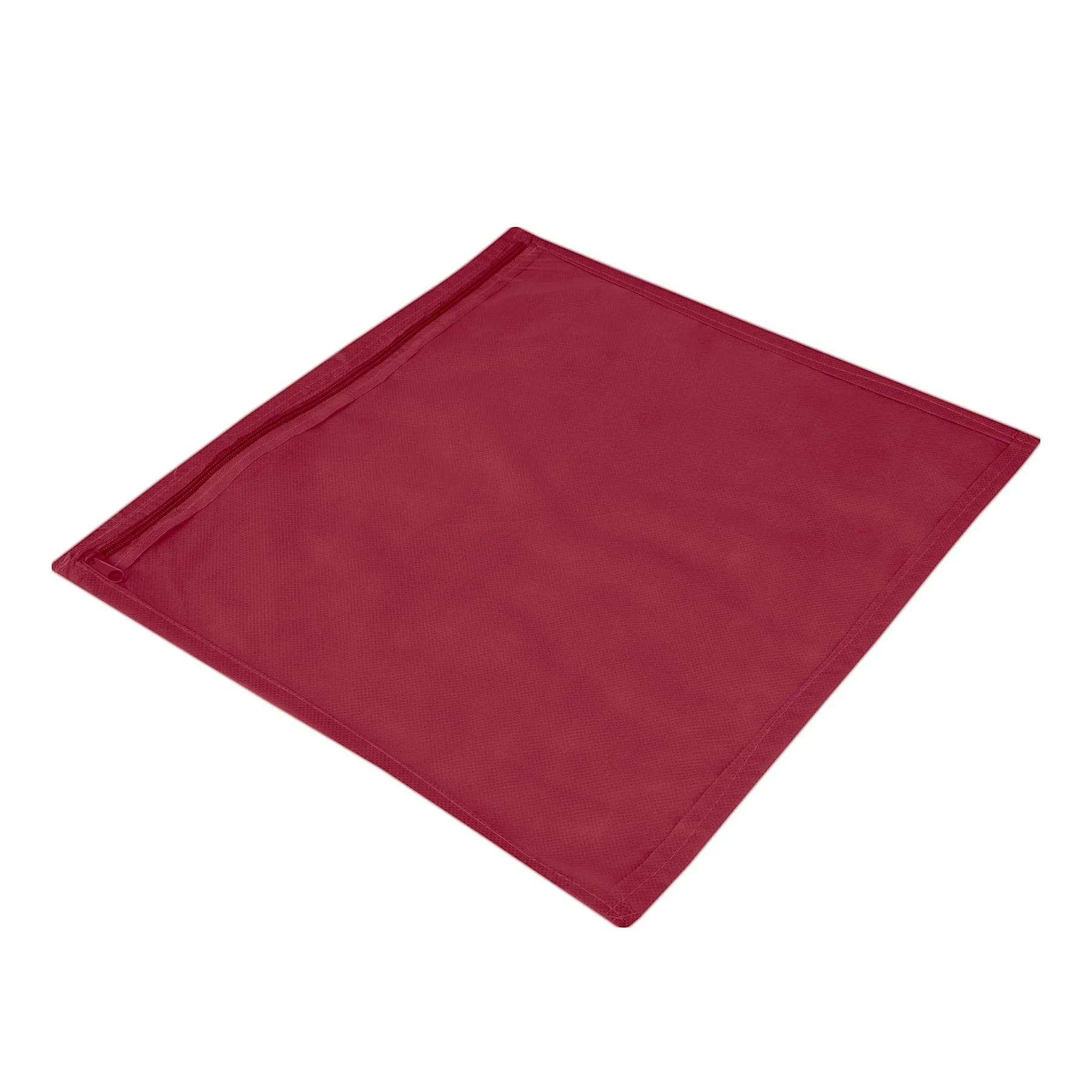 Kuber Industries Saree Cover | Clothes Storage Bag | Single Packing Saree with Zip Closure | Wardrobe Organizer | Cloth Stoarge Organizer | Plain Saree Cover | Pack of 24 | Maroon