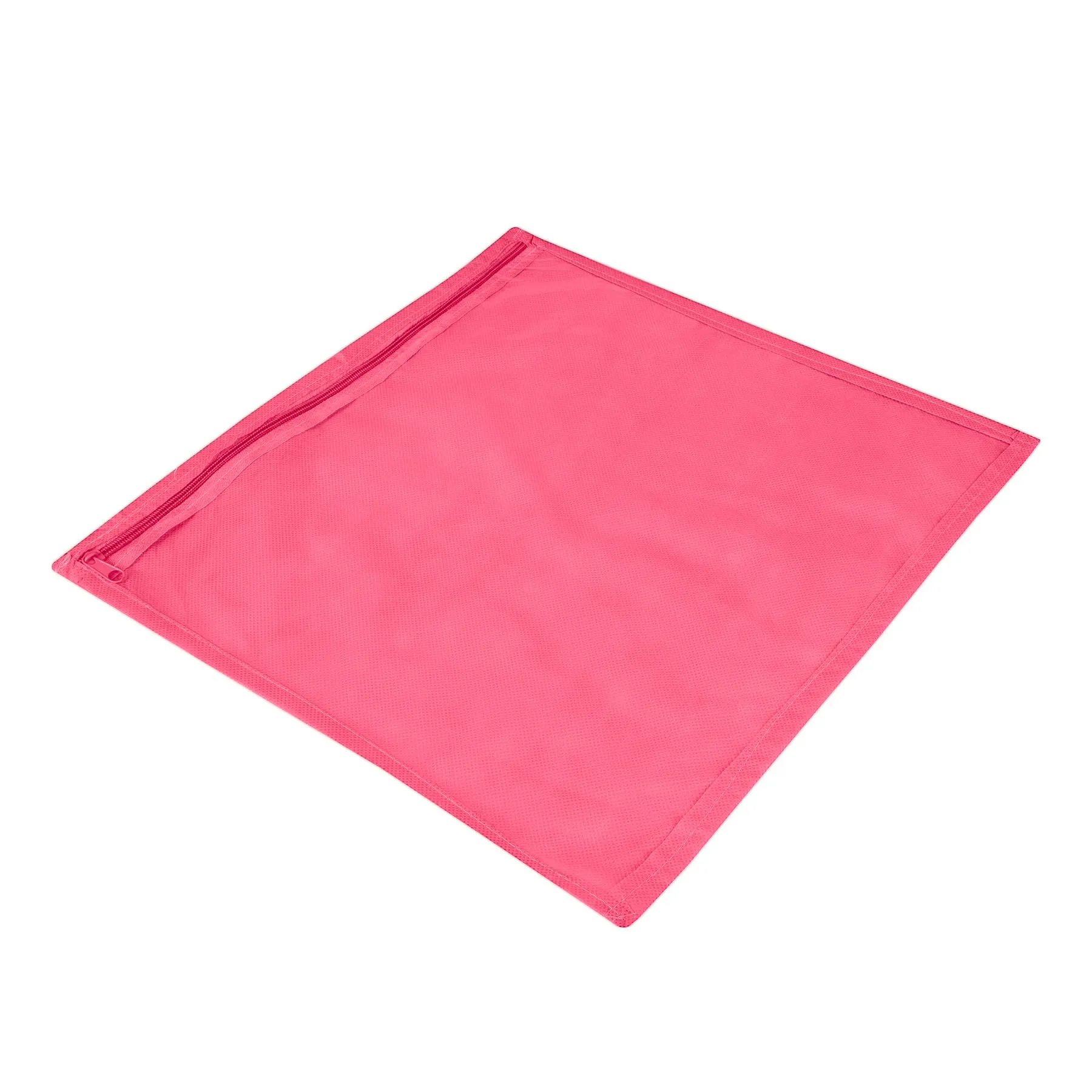 Kuber Industries Saree Cover | Clothes Storage Bag | Single Packing Saree with Zip Closure | Wardrobe Organizer | Cloth Stoarge Organizer | Plain Saree Cover | Pack of 24 | Pink