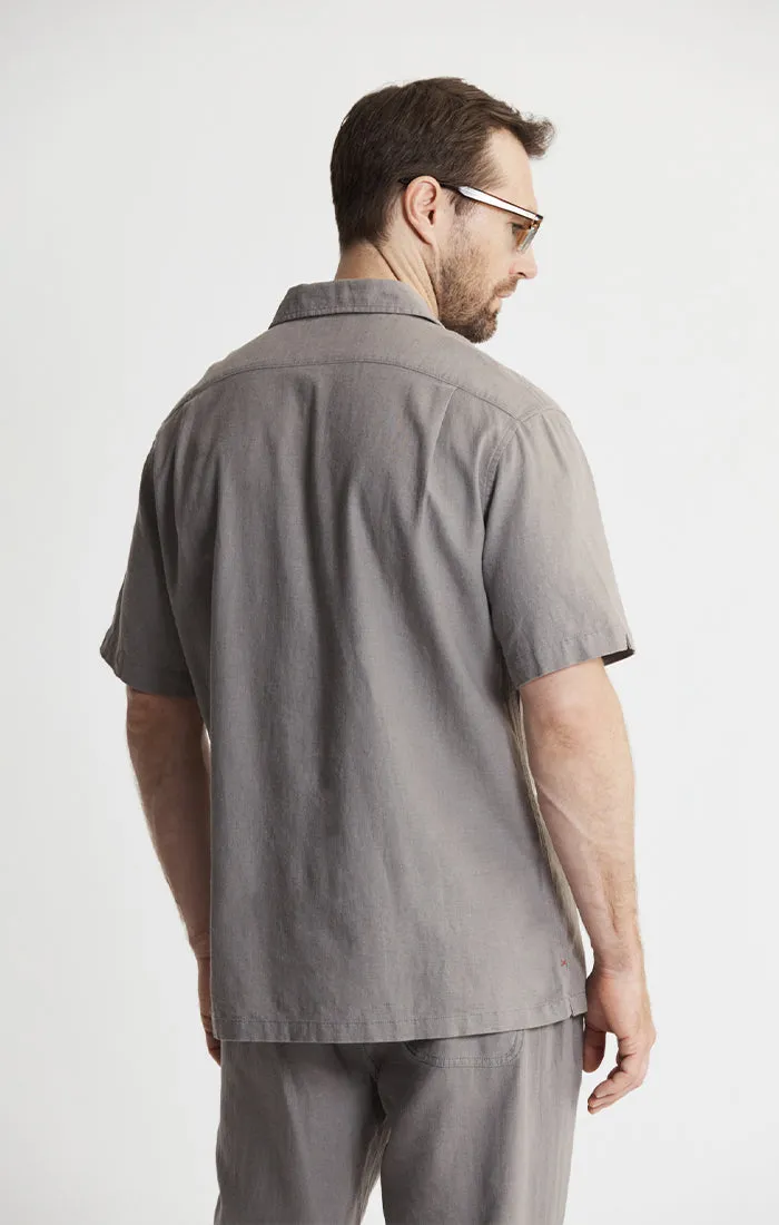 Linen Suffolk Short Sleeve Camp Shirt