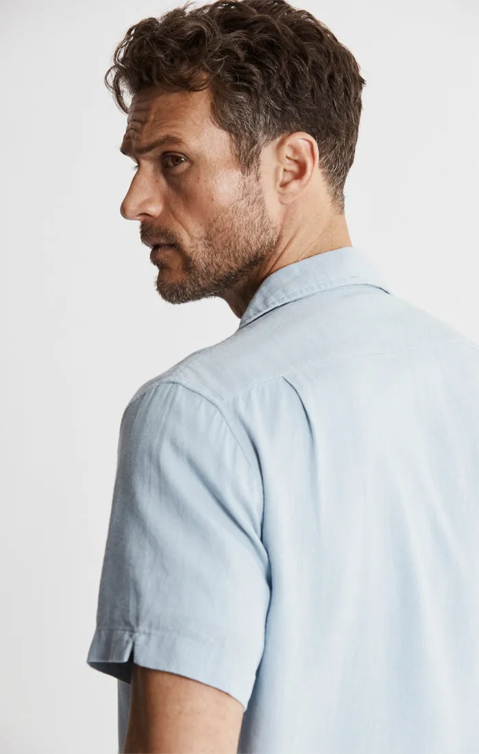 Linen Suffolk Short Sleeve Camp Shirt