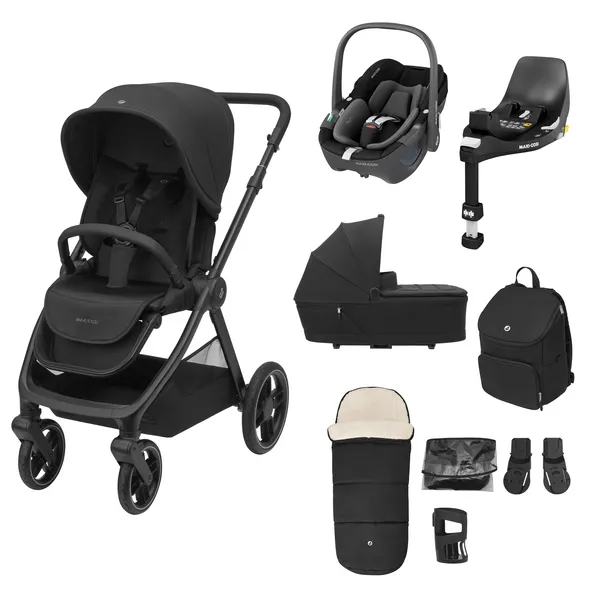 Maxi-Cosi Oxford 9pc Complete 360 Travel System in Black