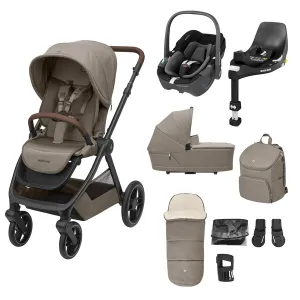Maxi-Cosi Oxford 9pc Complete 360 Travel System in Truffle