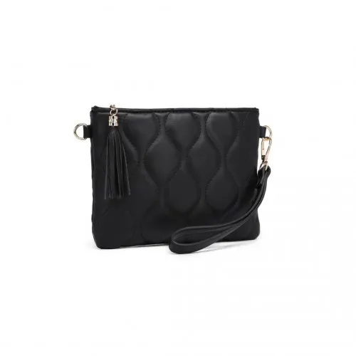 Miss Lulu Small PU Leather Soft Crossbody Bag - Black | Elegant & Versatile Accessory
