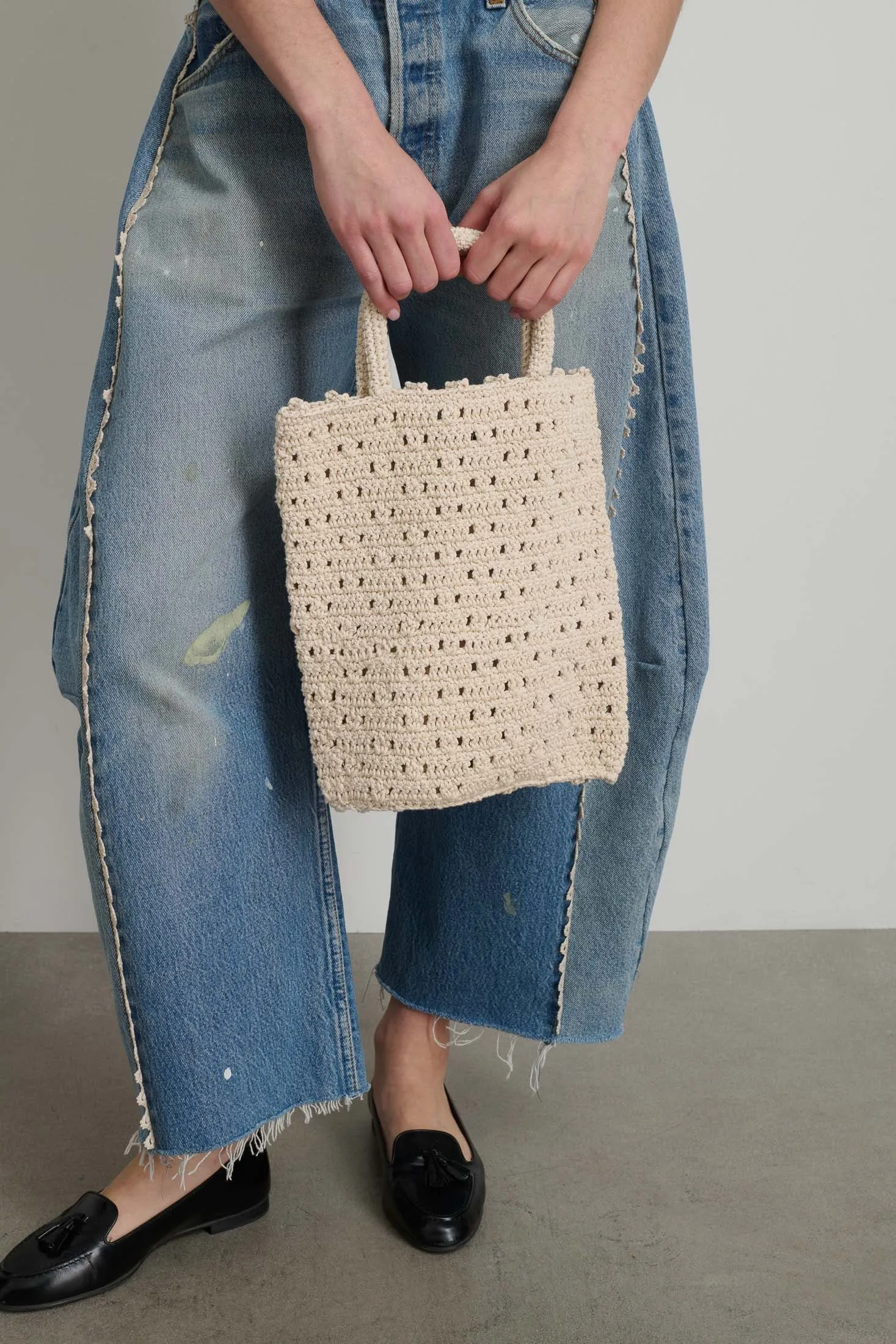 Nico Crochet Tote Ecrú