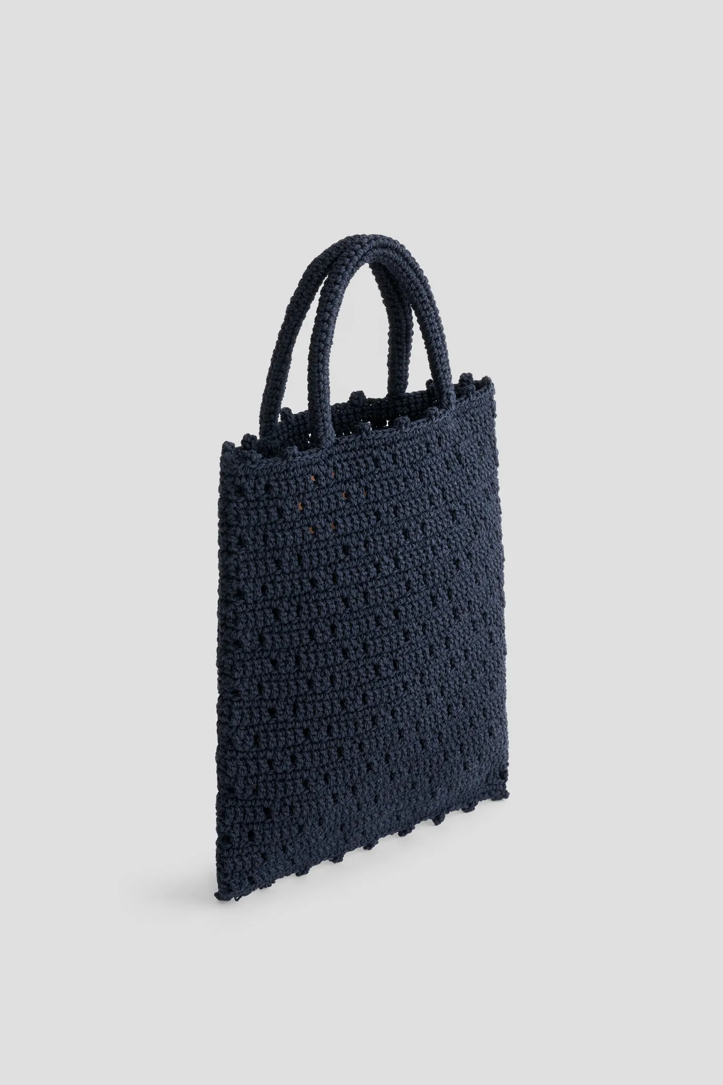 Nico Crochet Tote Navy