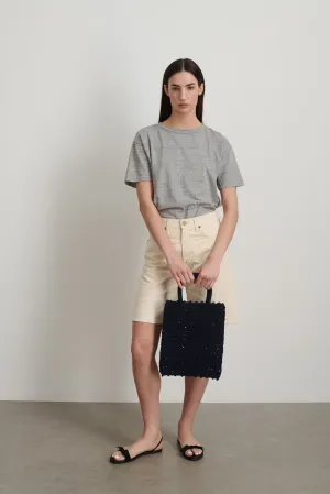 Nico Crochet Tote Navy