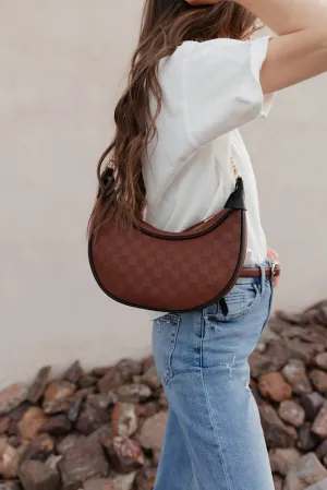 Nova Chain Monochromatic Checkered Detail Crossbody