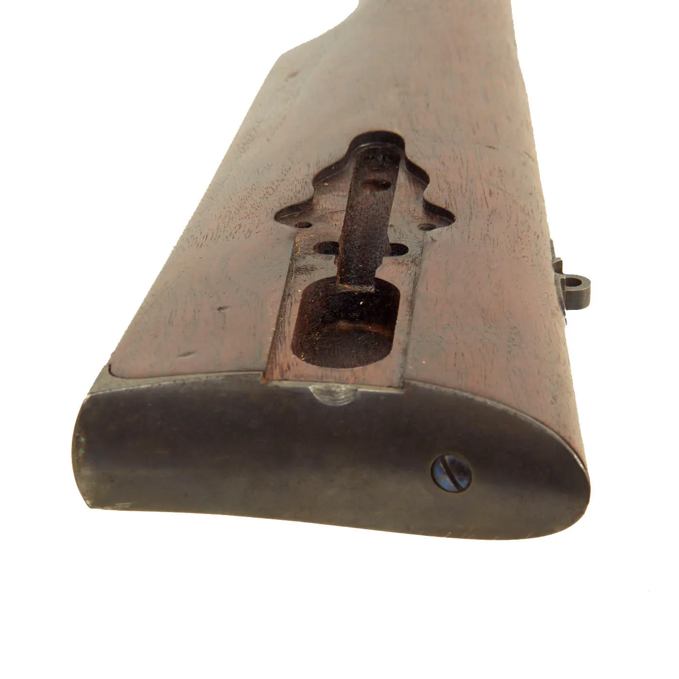 Original U.S. Civil War Sharps New Model 1859 Military Rifle Butt Stock - Excellent Condition with Cartouches
