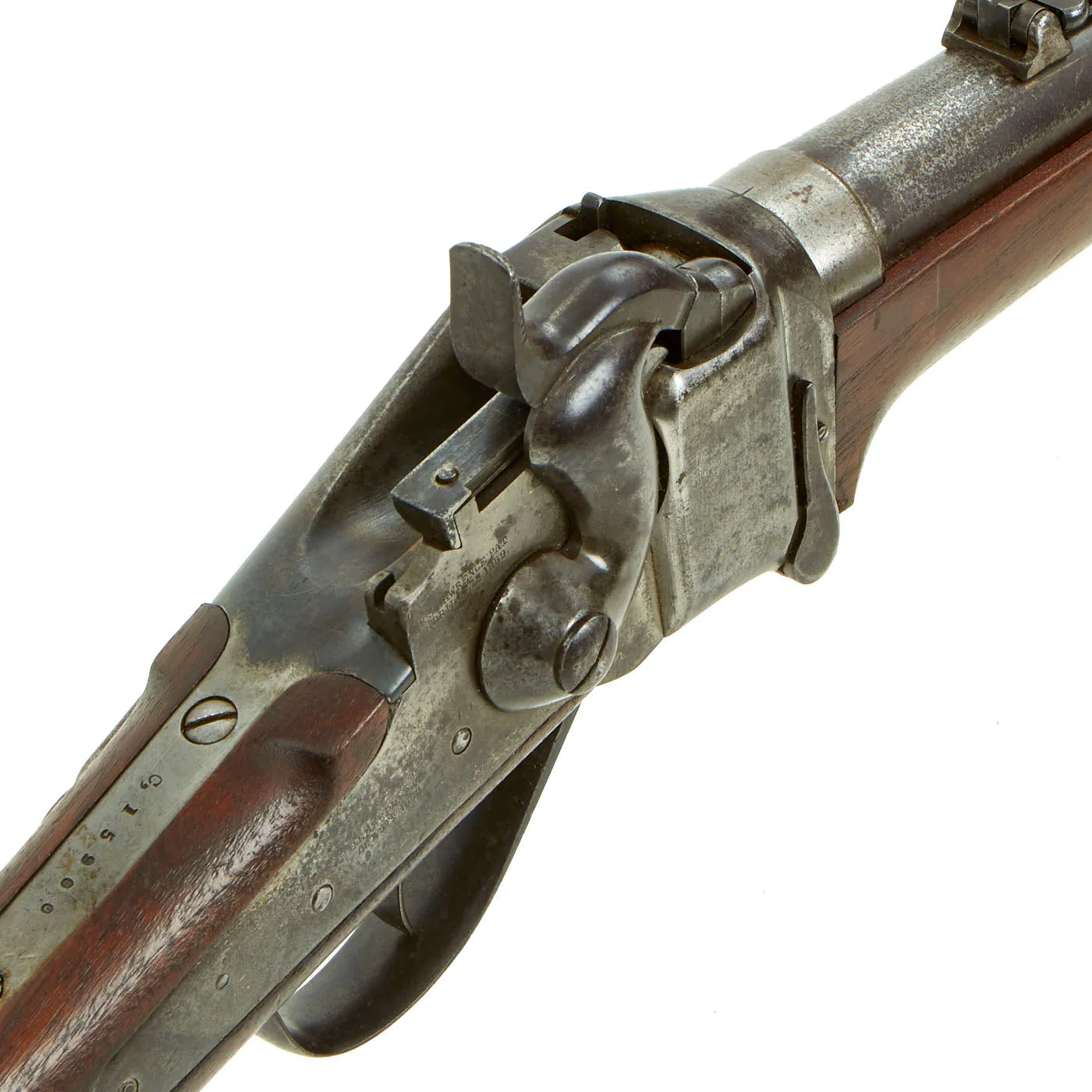 Original U.S. Civil War Sharps New Model 1863 Saddle-Ring Carbine Converted to .50-70 Govt. - Serial C,15900