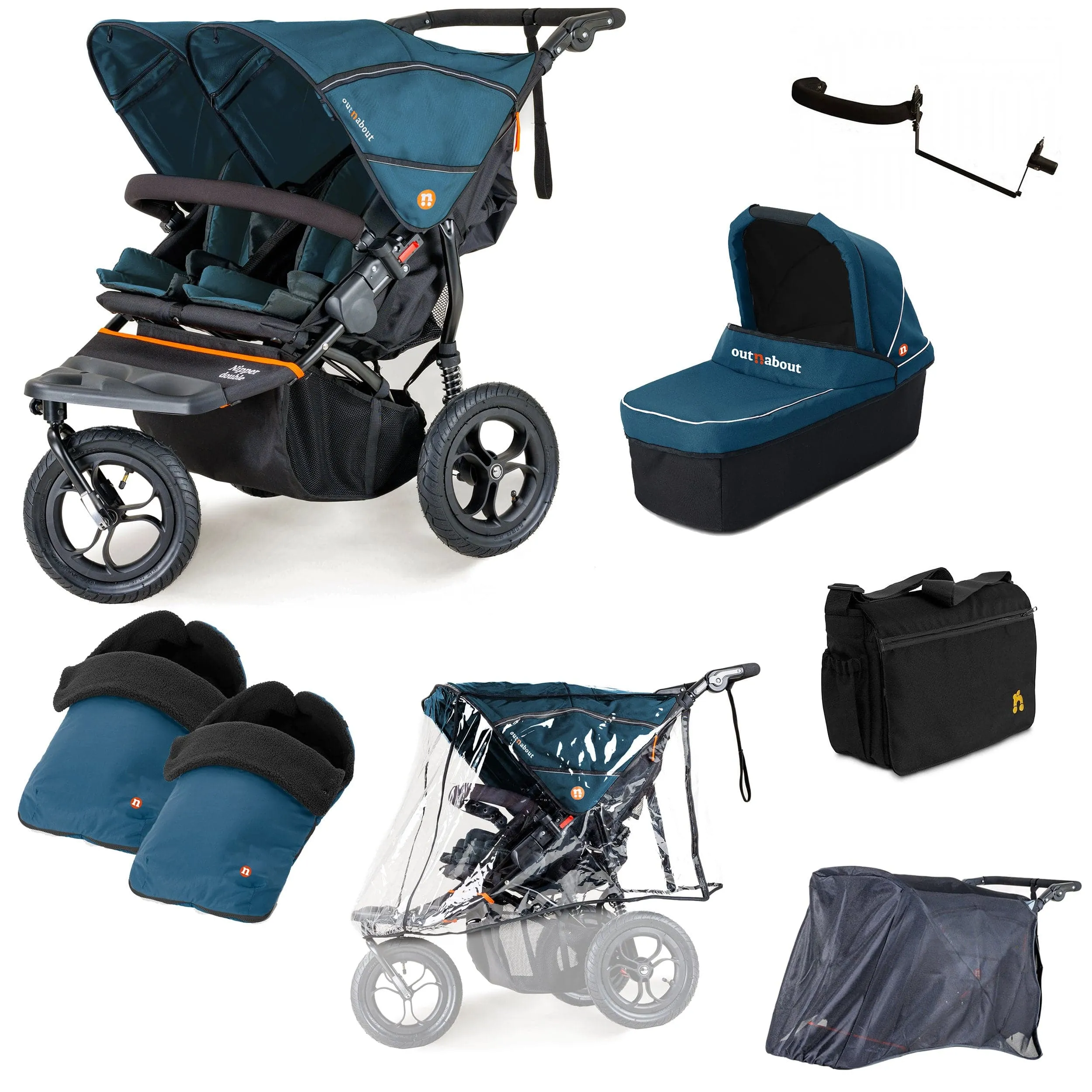 Out n About Nipper Double Duo Ultimate Bundle in Highland Blue