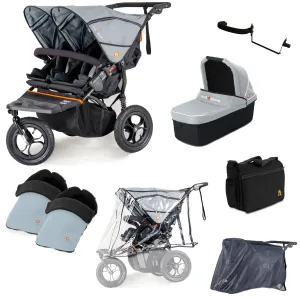 Out n About Nipper Double Duo Ultimate Bundle in Rock Salt Grey