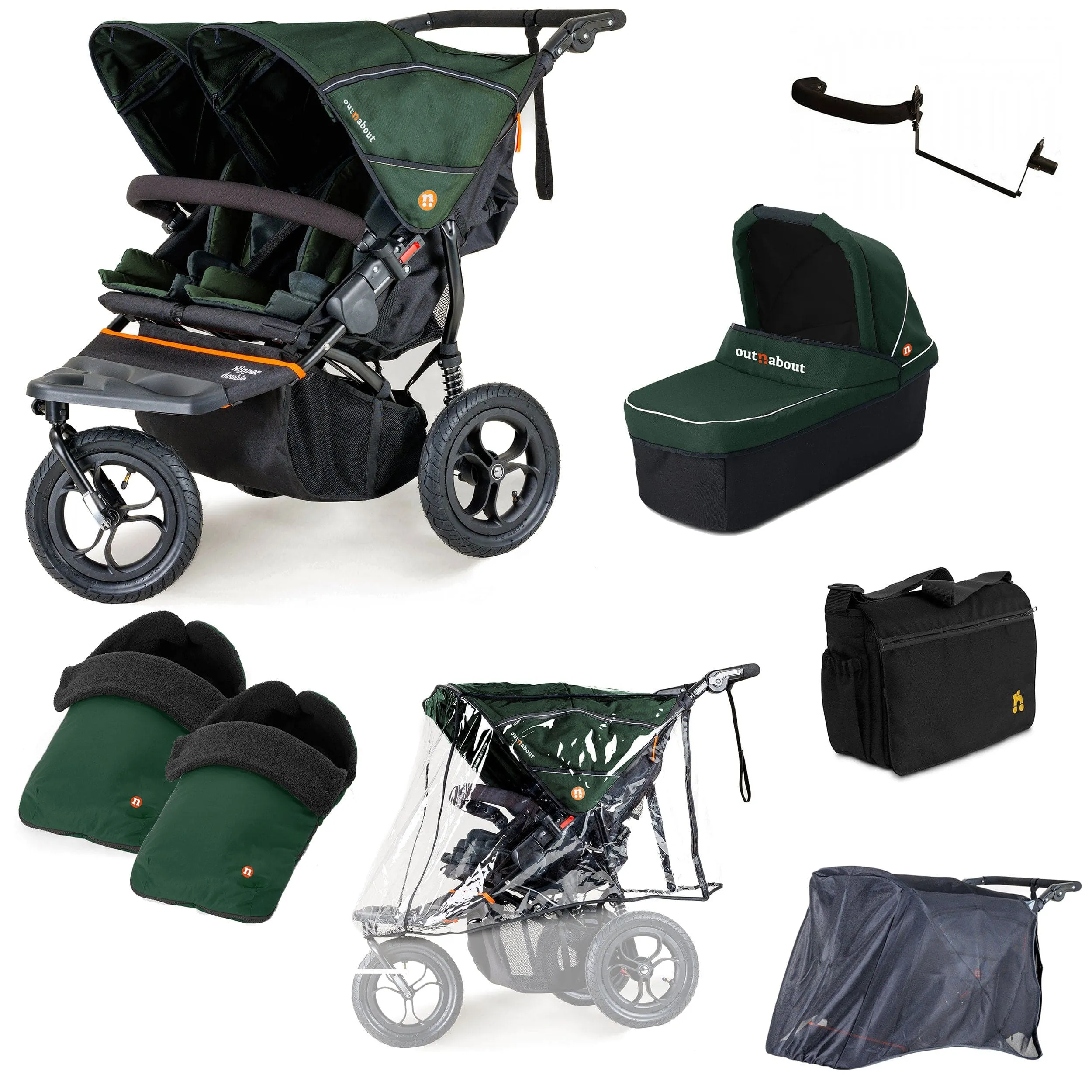 Out n About Nipper Double Duo Ultimate Bundle in Sycamore Green
