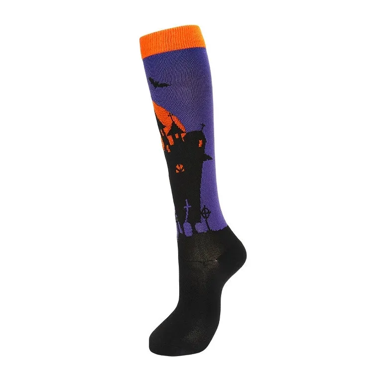 ROYALUCK 6 Pairs Halloween Colorful Compression Socks for Men & Women Circulation