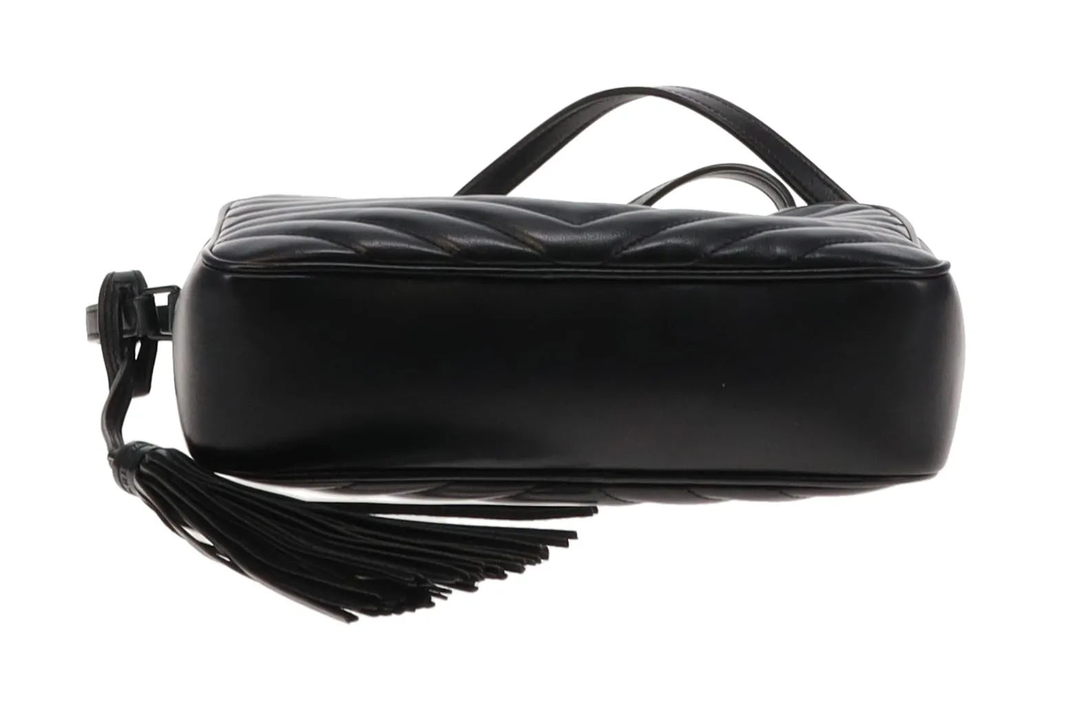 Saint Laurent All Black Chevron Lou Camera Bag 2020