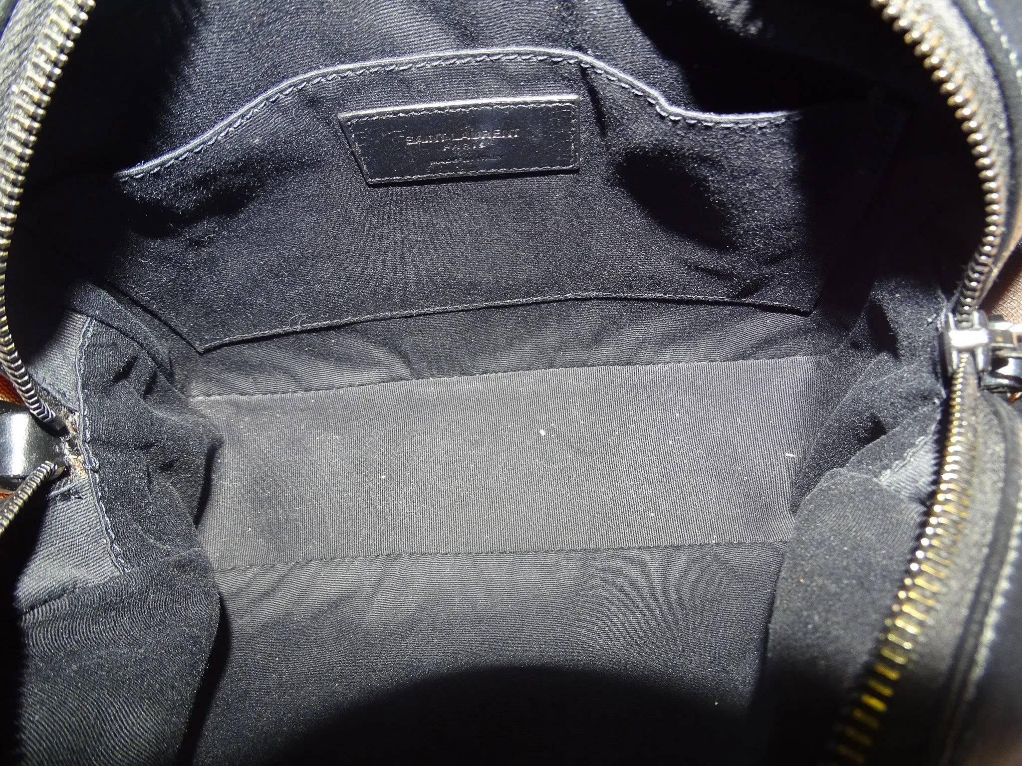 Saint Laurent All Black Chevron Lou Camera Bag 2020