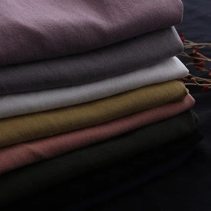 Simple Basic Shift Solid Linen Pants