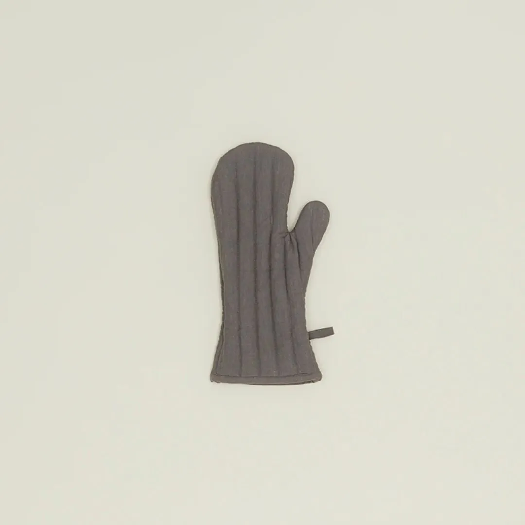 Simple Linen Oven Mitt (Dark Grey)