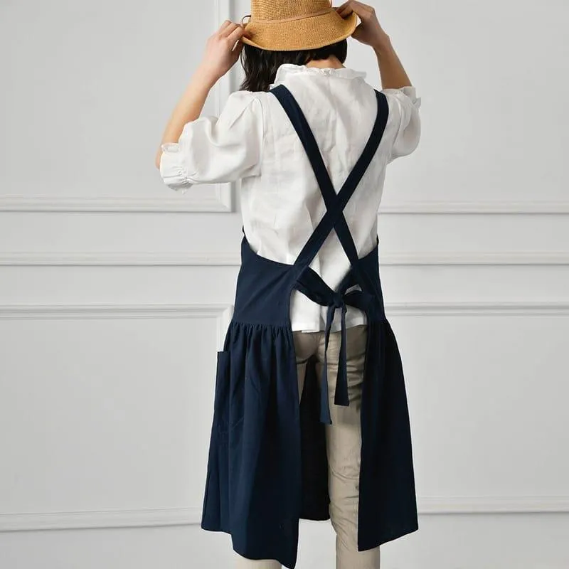 Simple Style Cotton / Linen Apron for Women