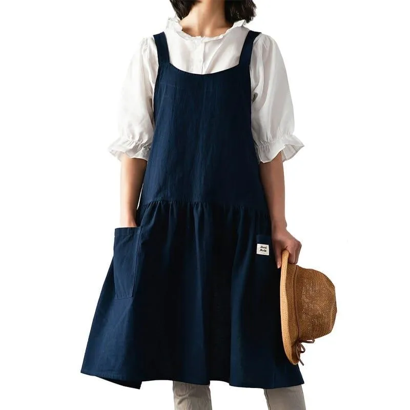 Simple Style Cotton / Linen Apron for Women