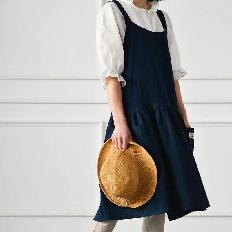 Simple Style Cotton / Linen Apron for Women