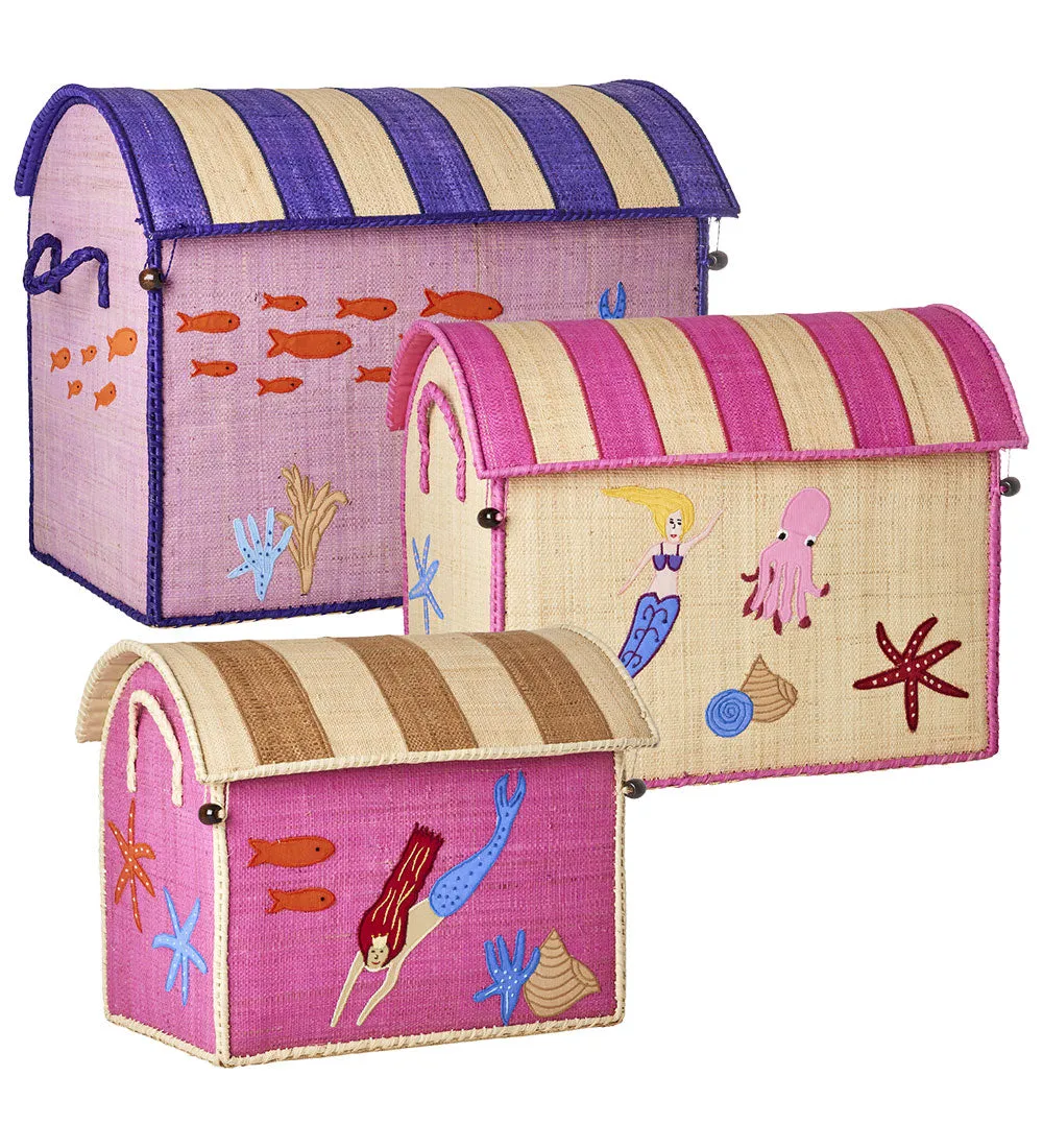 Small Toy Basket in Mermaid Design