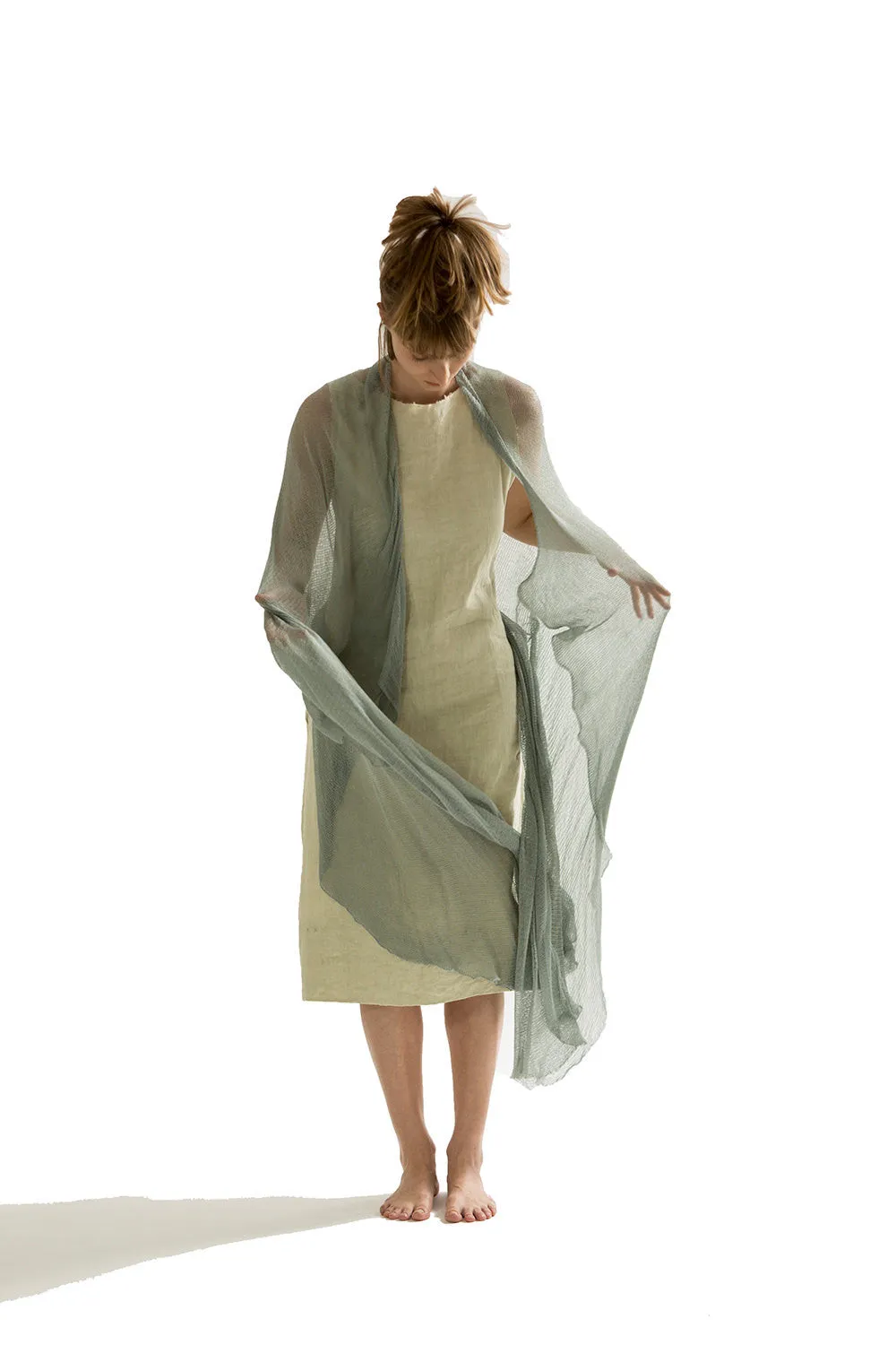 Smoked Green Big Air Bamboo Scarf