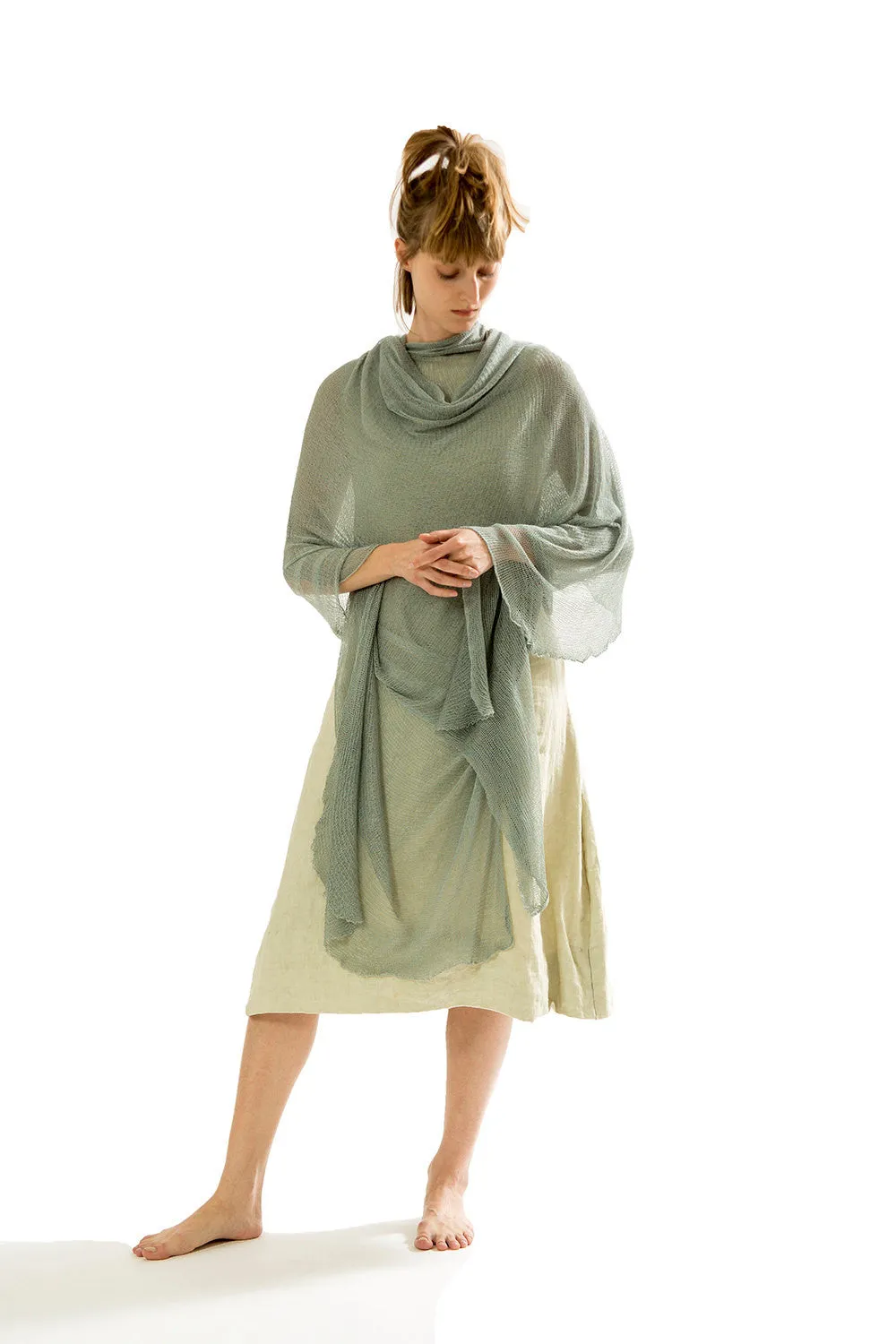 Smoked Green Big Air Bamboo Scarf