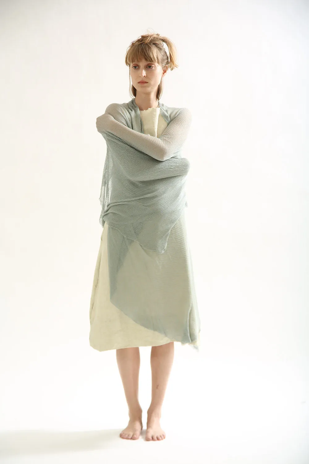 Smoked Green Big Air Bamboo Scarf